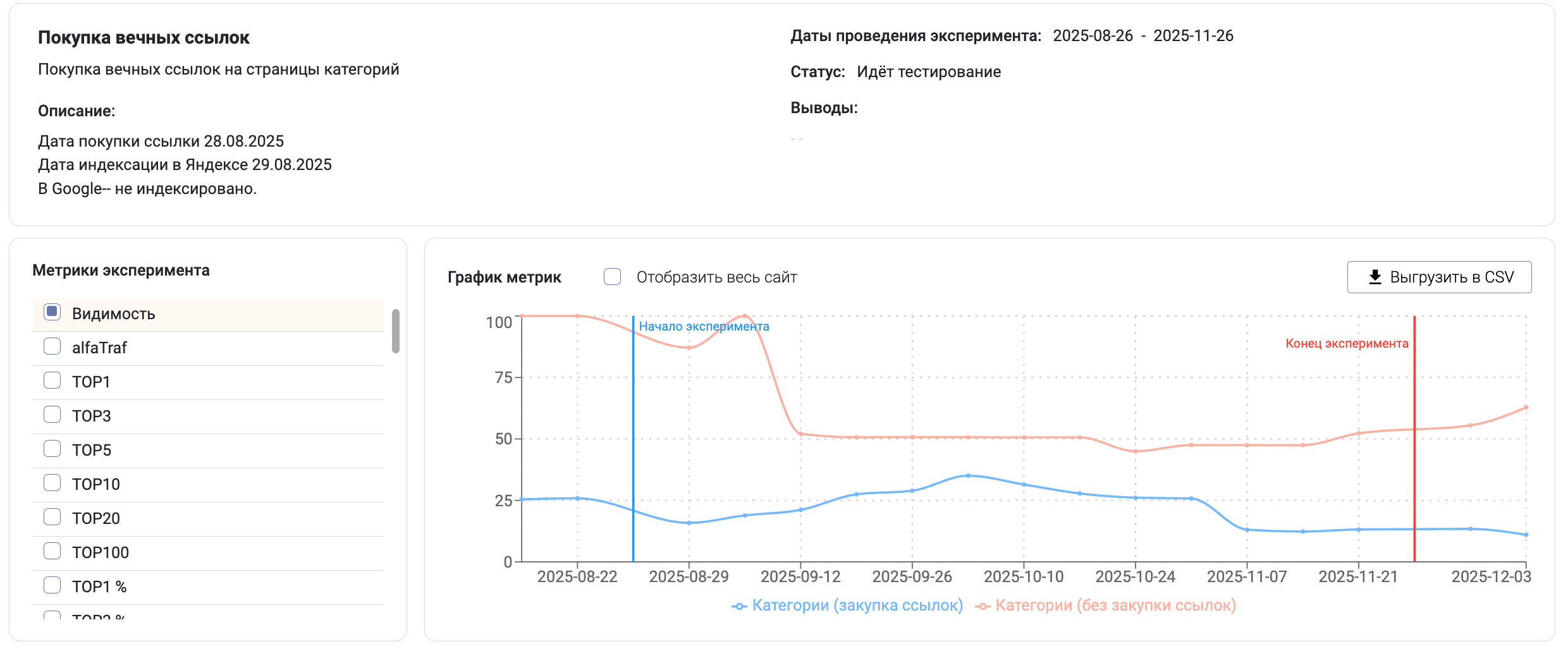 Интерфейс Альфастат